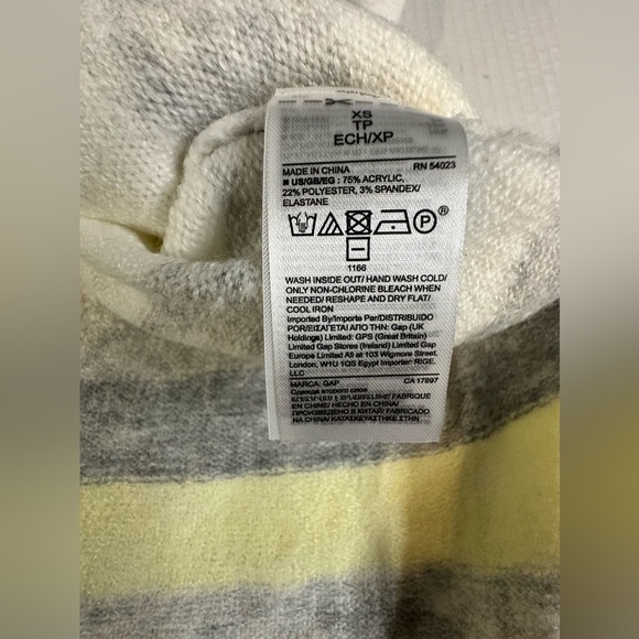 GAP Tunic Boat Neck Multicolored Long Sleeve Lightweight Striped  Sweater XS New - Picture 8 of 10